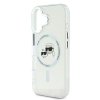 Karl Lagerfeld KLHMP16SHLSKCH iPhone 16 6.1 biały/white hardcase IML Metal Karl&Choupette Head MagSafe